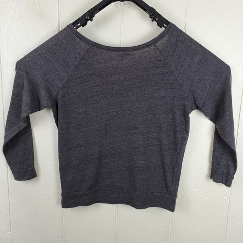 Vans X Junk Food Shirt Womens Large Gray Scoop Neck Long Sleeve Graphic Stretch - Picture 10 of 15