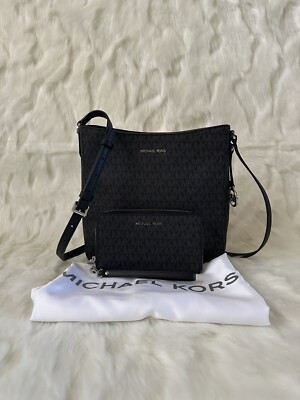 Michael Kors Jet Set LargeMessenger + LG Flat MF Phonecase + dust bag (black)