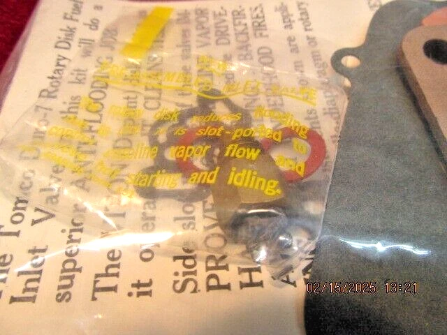 1958-1971 CHRYSLER DeSOTO DODGE PLYMOUTH CARTER BBD CARBURETOR KIT LEATHER PUMP - Изображение 3 из 4