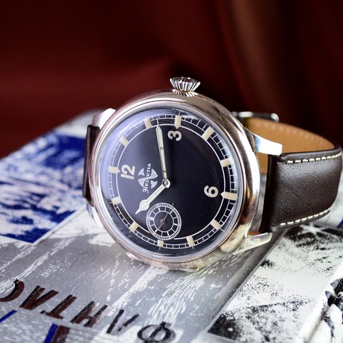 Vintage HELVETIA Mechanical Wristwatch Millitary Style Swiss Men's Watch Antique - Picture 6 of 14