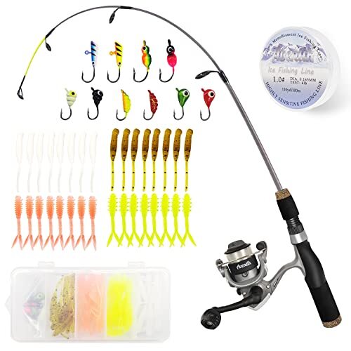 Aventik Ultralight Ice Fishing Rod and 28'' ice fishing combo Hollow Rod Kit - Picture 2 of 6