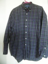 MENS RALPH LAUREN MULTICOLOR PLAID BLAKE COTTON DRESS SHIRT SZ L