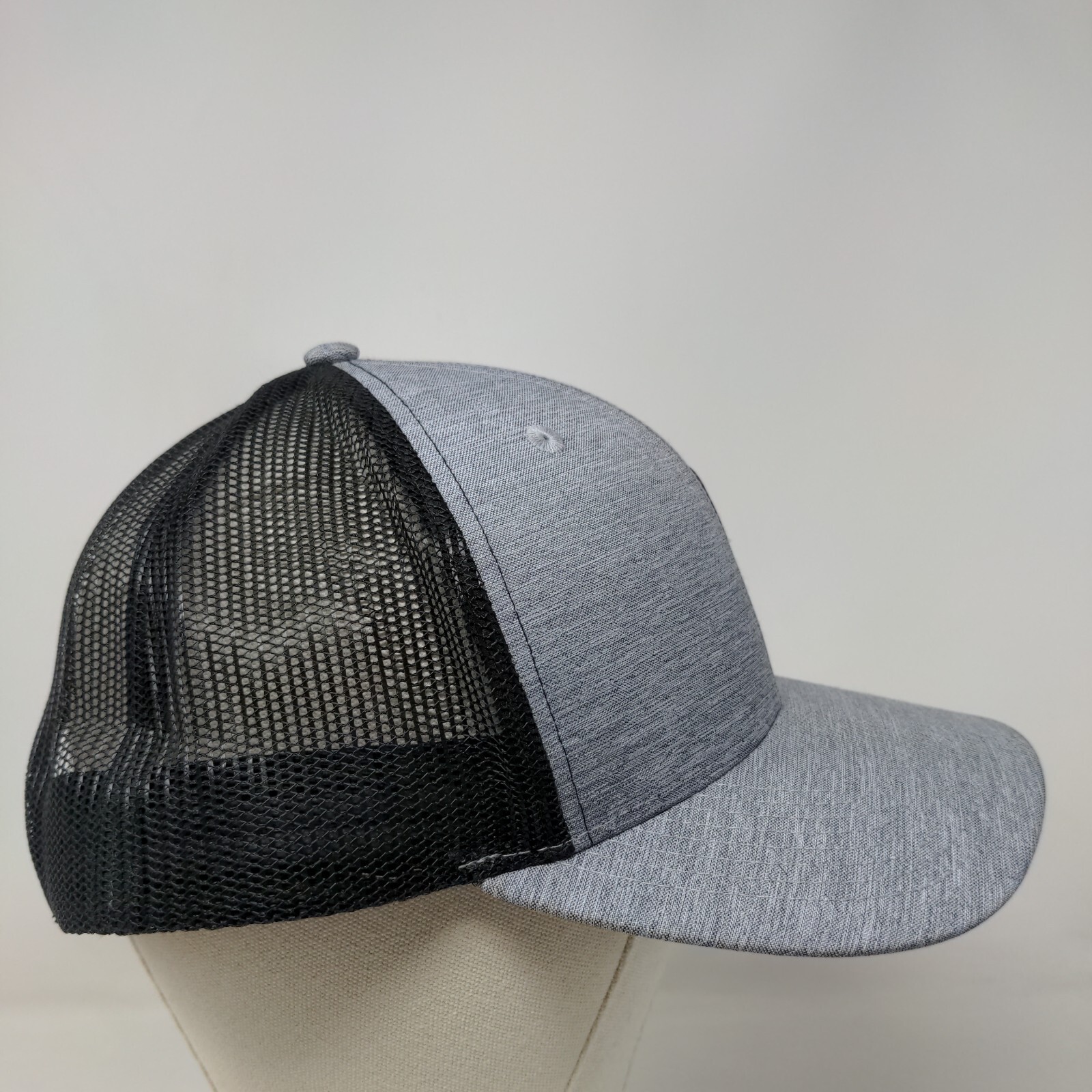 Channel Leather Patch Snapback Mesh Back Trucker … - image 4