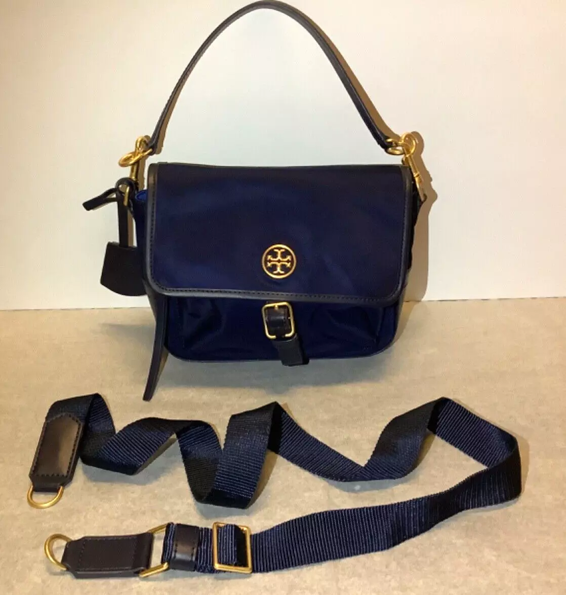 TORY BURCH Nylon/Leather Crossbody Bag