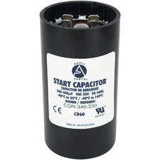 Motor Start Capacitor 340-408 Mfd 250 VAC Electric Motor CON-340-250