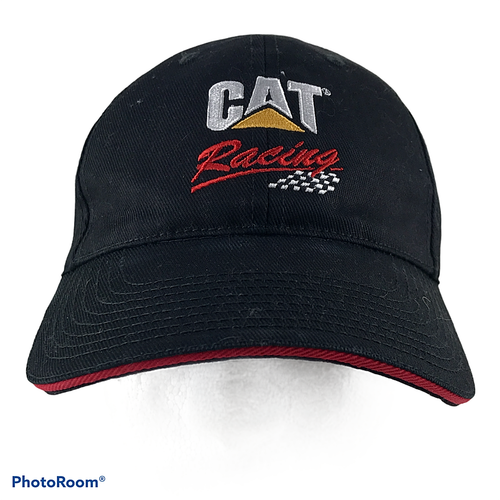Cat Racing Baseball Trucker Hat Cap Hook & Loop Embroidered Black | eBay