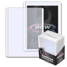 4 packs of 25 100 BCW 3" x 4" White Border Topload Standard Sized Card Holders