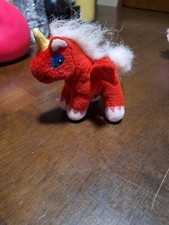 McDonald's Neopets RED Unicorn 4" Plush Stuffed