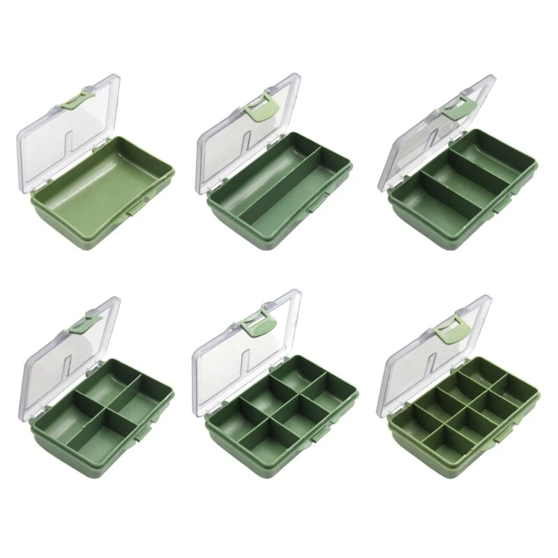 Mini Fishing Tackle Box 1-8 Compartments for Small Clear PP Waterproof