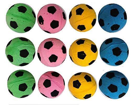 Foam Soccer Balls Cat Toys Sponge Ball Toys, Pack of 12 - Picture 1 of 5