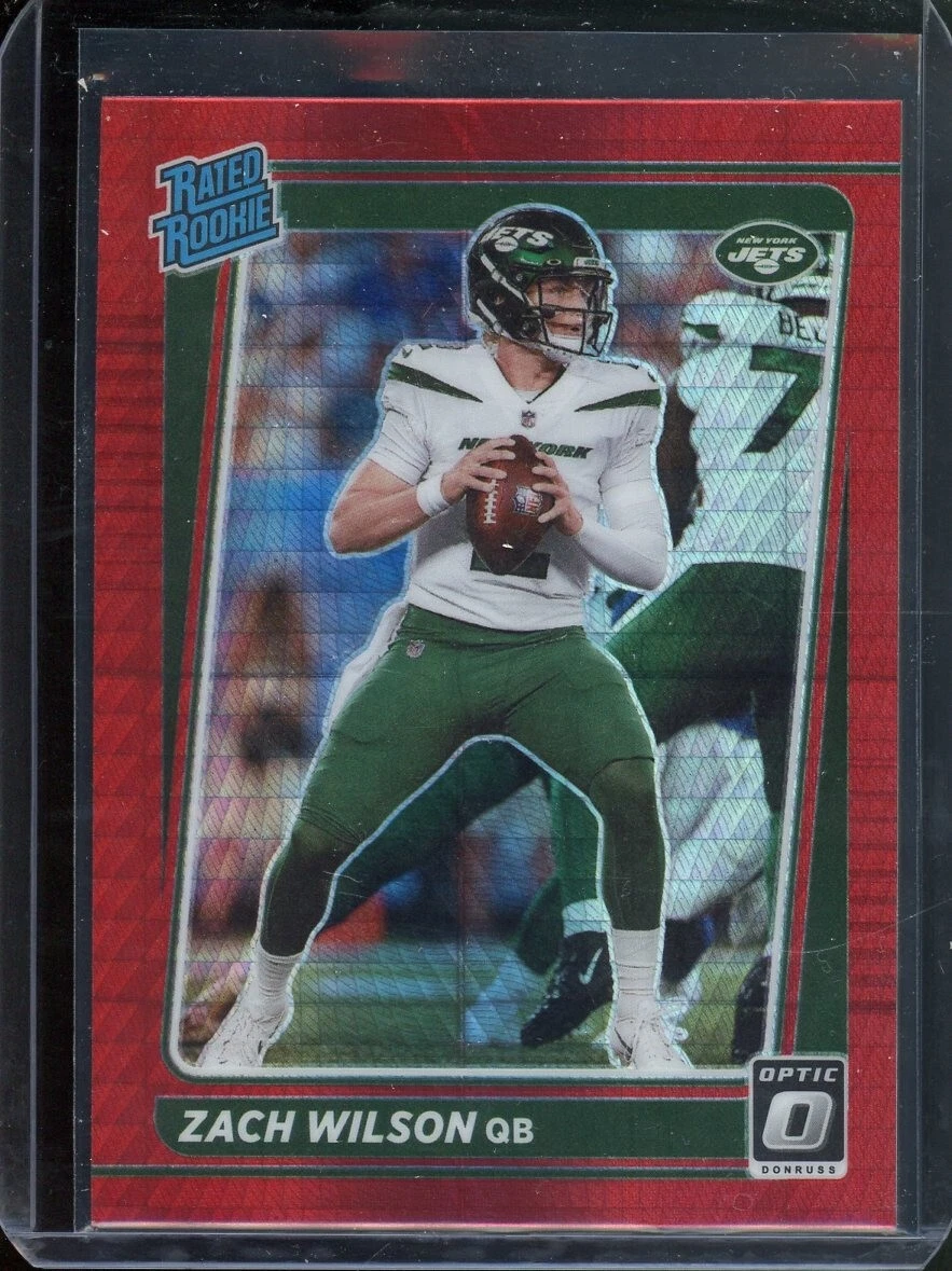 2021 Panini Optic Zach Wilson  #202 Red Hyper Rated Rookie RC Jets