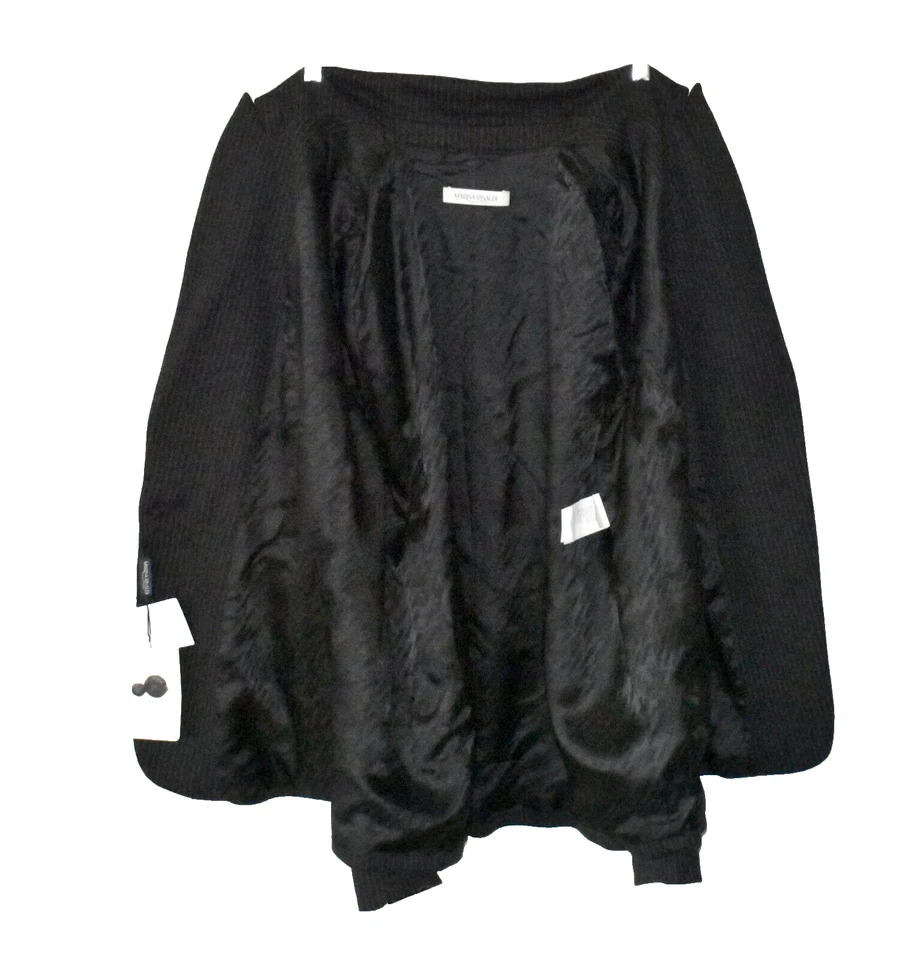 B5 NWT MARINA RINALDI Cedro Striped Wool Blend Single Button Blazer Size IT 27 - Image 4 of 4