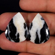 Natural Buffalo Turquoise Pair Pear Cabochon 31.30Cts. Reiki Loose Gemstone