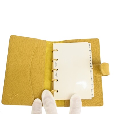 CHANEL Agenda Day Planner Notebook Cover Grained Calfskin Leather