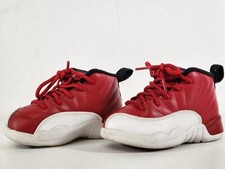Nike Air Jordan 12 Retro Red White Toddler Boys Size 7C Sneakers