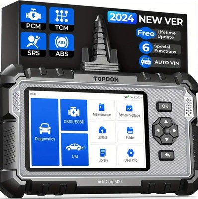 6100mAh TOPDON AD500 Pro Car Diagnostic Tool - Advanced OBD2 Scanner for SRS ABS