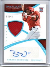 2015 Panini Immaculate Material Autos /49 Yorman Rodriguez #108 Rookie Auto RC