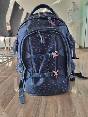 satch schulrucksack, blau, neuwertig 