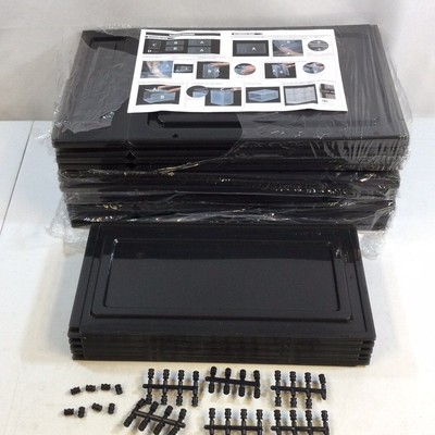 7 Code Black Clear Large Magnetic Door Shoe Boxes Organizer 9 Pack