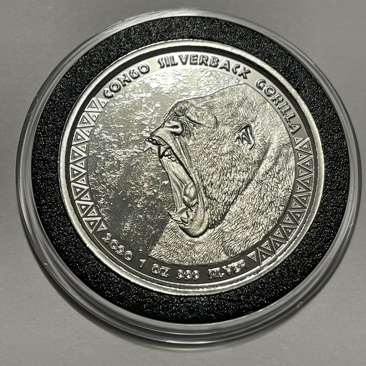コンゴ シルバーバックゴリラ 銀貨 2020年 1オンス 2020 Congo Silverback Gorilla Coin 1 Troy Oz .999 Fine Pure