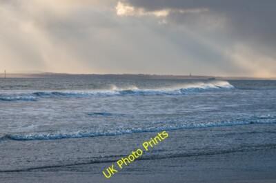Foto 6x4 Wellen vor West Wittering Beach Spray weht Wellen vor West ab c2015