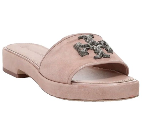 Tory Burch Tess Suede Block Heel Leather Sole Loafer Shoes  display picture 2