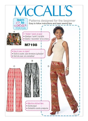 out-of-print:  McCALL`s pattern M7198, Hose in 3 Längen,   6 - 14,  Gr.  32 - 40