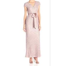 Adrianna Papell Sequin and Lace Floor Length Gown Size 2