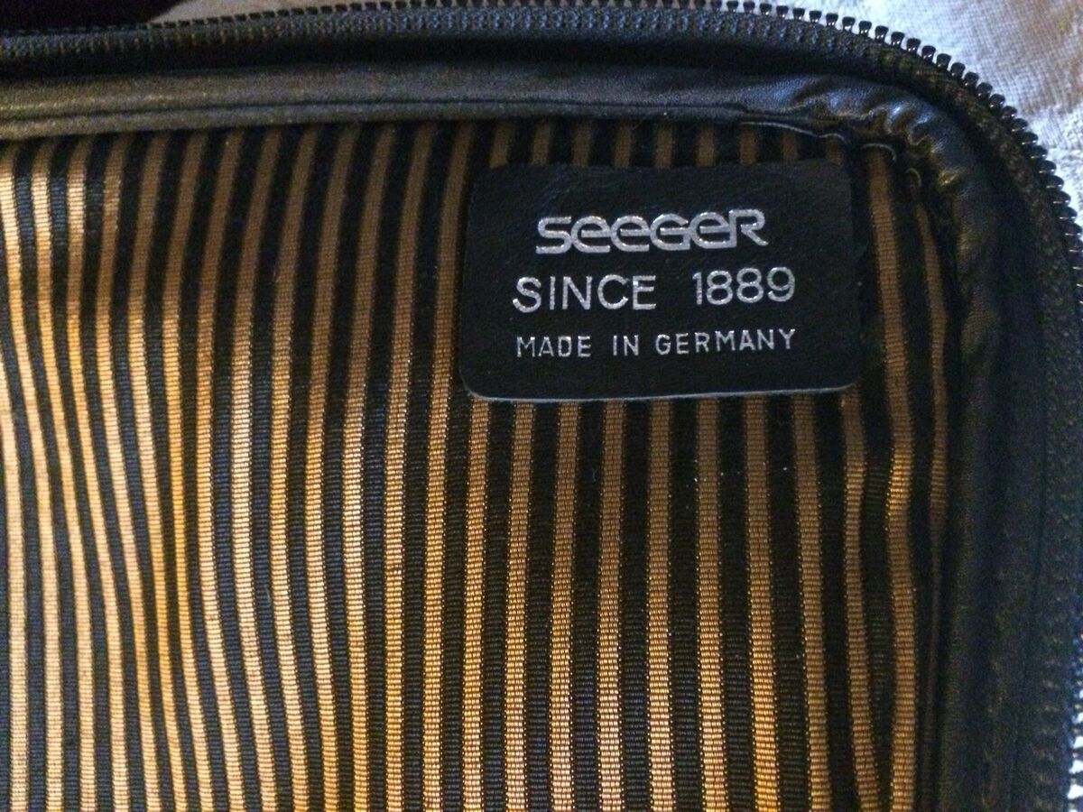 Seeger Leather Bag Suitcase Luggage Travel RARE Vintage Soft Seeger Leather Bag Suitcase Luggage Travel RARE Vintage Soft