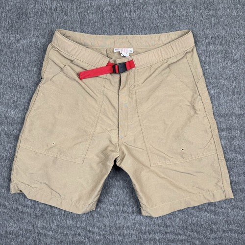 Topo Designs Mountain Shorts Mens Small Tan Khaki Hiking Climbing Adjustable USA