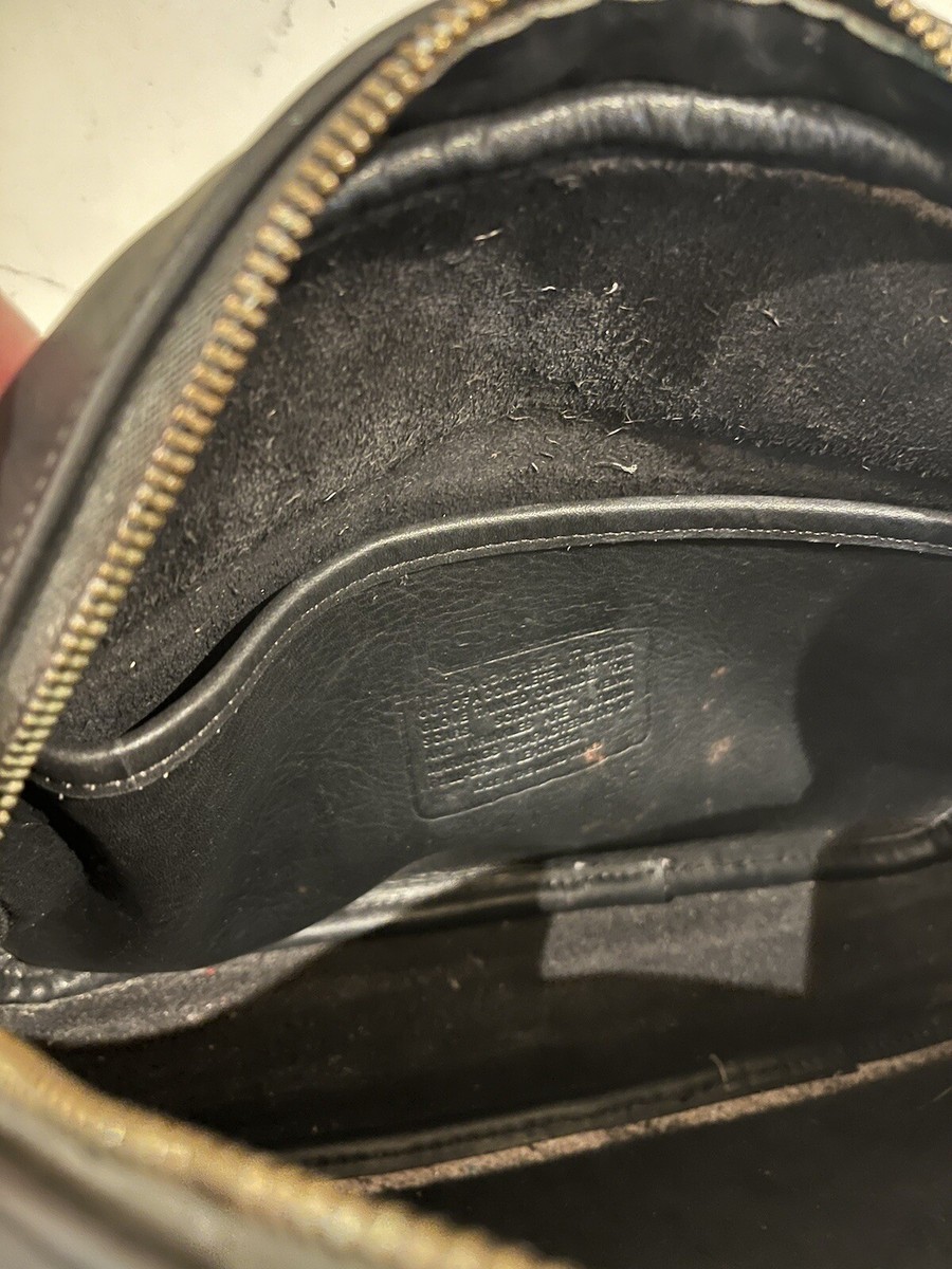 Vintage Coach Black Leather Half Moon Crescent Bag | eBay