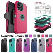 For iPhone 14 Pro Max/14 Pro/14 Phone Case Rugged Cover / Clip Kickstand Holster