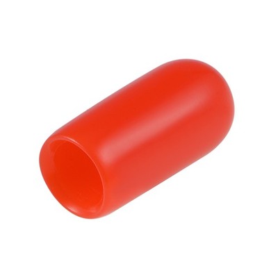80 x Rubber End Caps 5mm ID 15mm Height Screw Thread Protectors Red