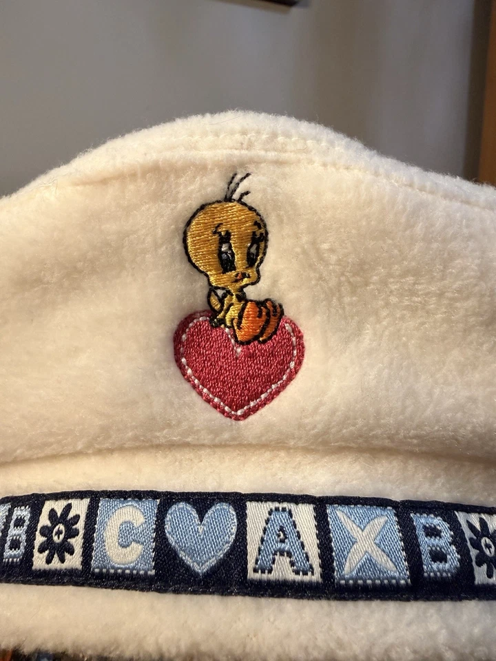 De colección 1997 Warner Bros Piolín Pájaro Polar Bebé Invierno Sombrero Boina Orejeras Foto 3 de 4