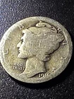 1916-D 10C Mercury Silver Dime