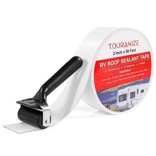 RV Roof Tape with Roller, 2 Inch x 50 Feet RV Sealant Tape for Camper Roof Re...