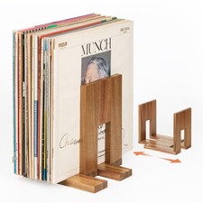 Adjustable Vinyl Record Holder to Keep Records Upright, Holds 20 60 LPs, S