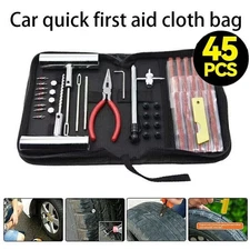 Tire Repair Kit Plug Car Truck Motorcycle Home DIY Flat Puncture Patch Tool Set