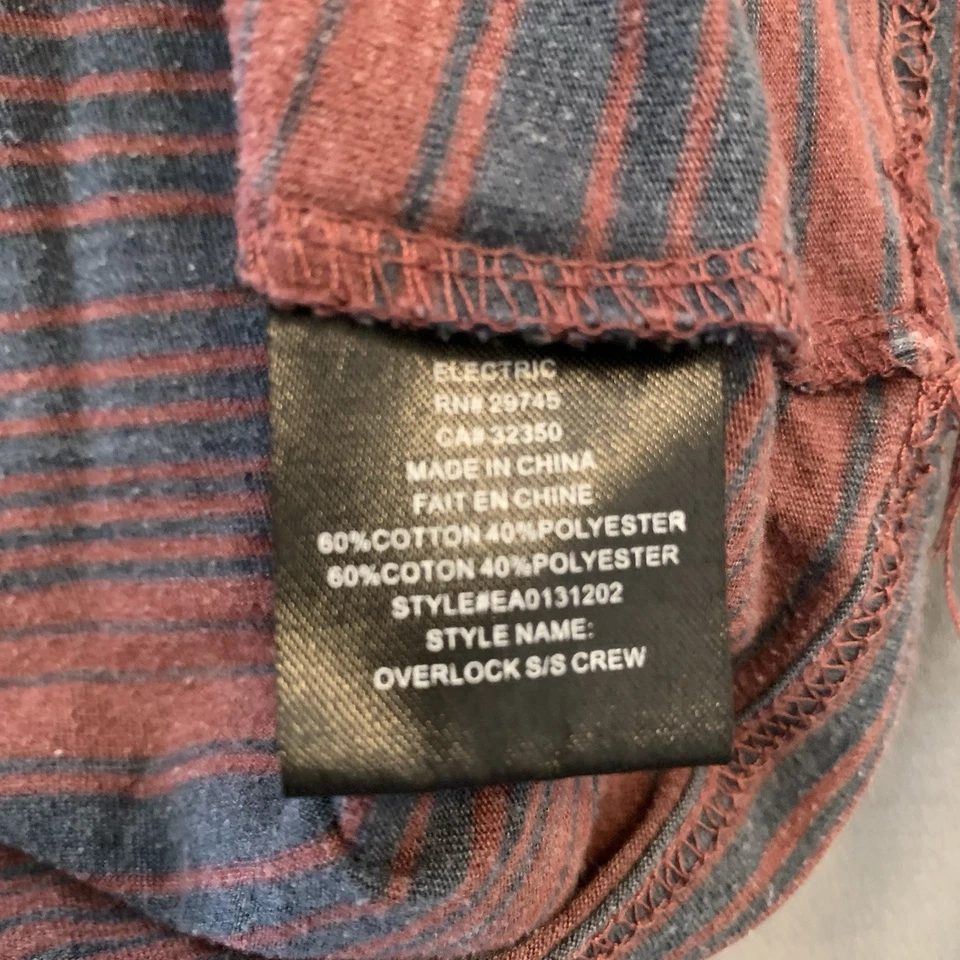 Electric Visual Evolution Short Sleeve Tee Shirt Men's Large Stripes - Image 4 of 4