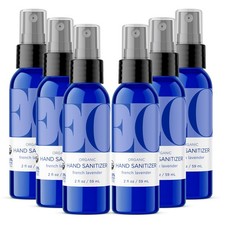 Eo Organic Hand Sanitizer Spray Travel Size 2 Ounce Pack Of 6 French Lavender