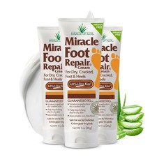 Miracle Foot Repair Cream, 1 oz / 3 Pack Repairs Dry Cracked Heels and Feet, 6
