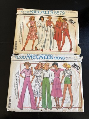 2 Sz M Vtg McCall s Extra Easy 5-Outfit Carefree Patterns Summer Wardrobe