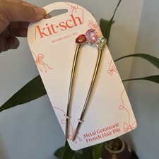 Kitsch Gold French Hair Pin metal gemstone classic princess fairytale hair pin
