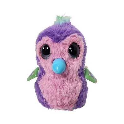 Hatchimals Pixies Purple Pink Bird Plush Toy Interactive Light Up Eyes