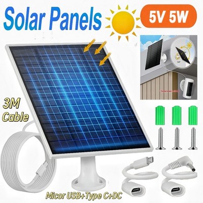 Ring Camera Solar Charging Panel Suitable for Outdoor Camera Battery Chargers