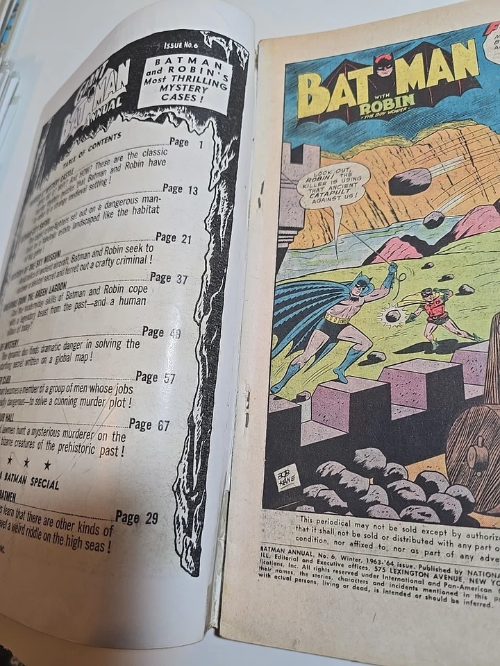Batman Annual #6 DC 1963 Comic /80 Page Giant  Robin's Mystery Castle - Image 3 of 4