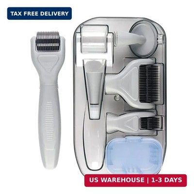 6-in-1 Titanium Derma Roller for Face and Body - Kit with Micro-Needles (0.25mm)