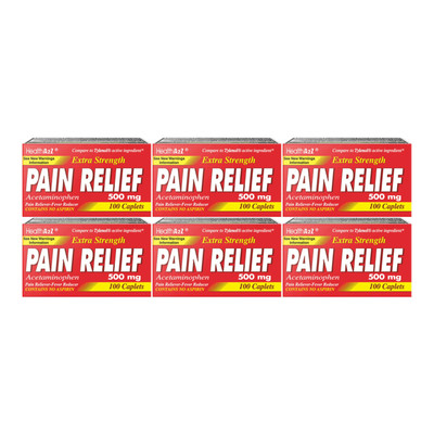 Extra Strength Pain Relief / Fever Reducer (500mg Tablets), 24ct. (Pack of 6)