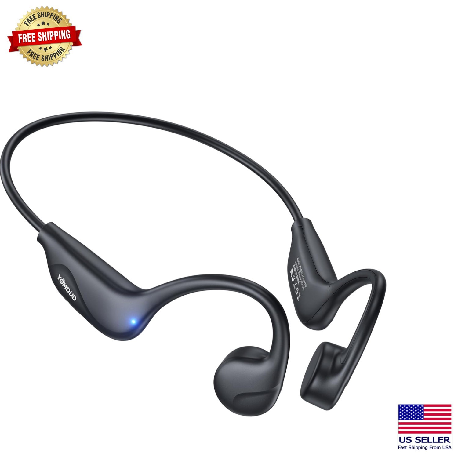 Lightweight Bone Conduction Bluetooth Headphones: 10-Hour Playtime for Sports