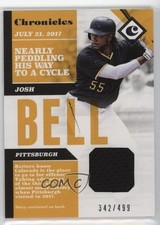 2017 Panini Chronicles Swatches 342/499 Josh Bell #CS-JB Rookie RC